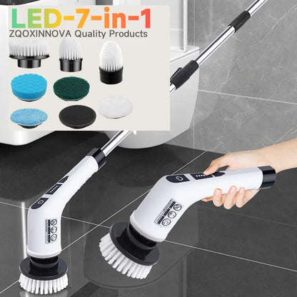 Household Cordless Multipurpose Spin Scrubber Kitchen Gadgets Hair Brushes Bathroom Broom Toilet Mops Electric Cleaning Brush