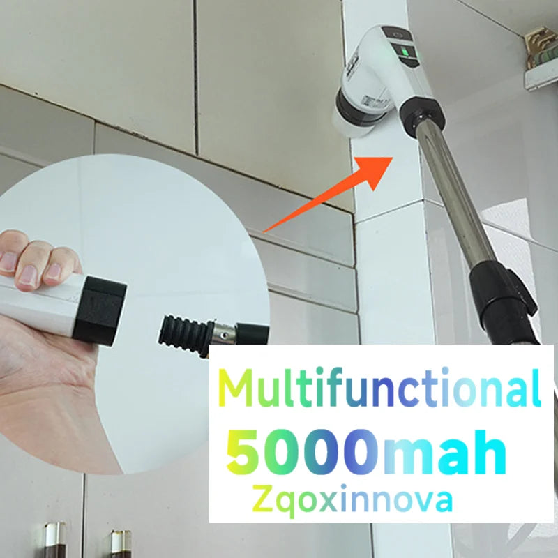 Household Cordless Multipurpose Spin Scrubber Kitchen Gadgets Hair Brushes Bathroom Broom Toilet Mops Electric Cleaning Brush